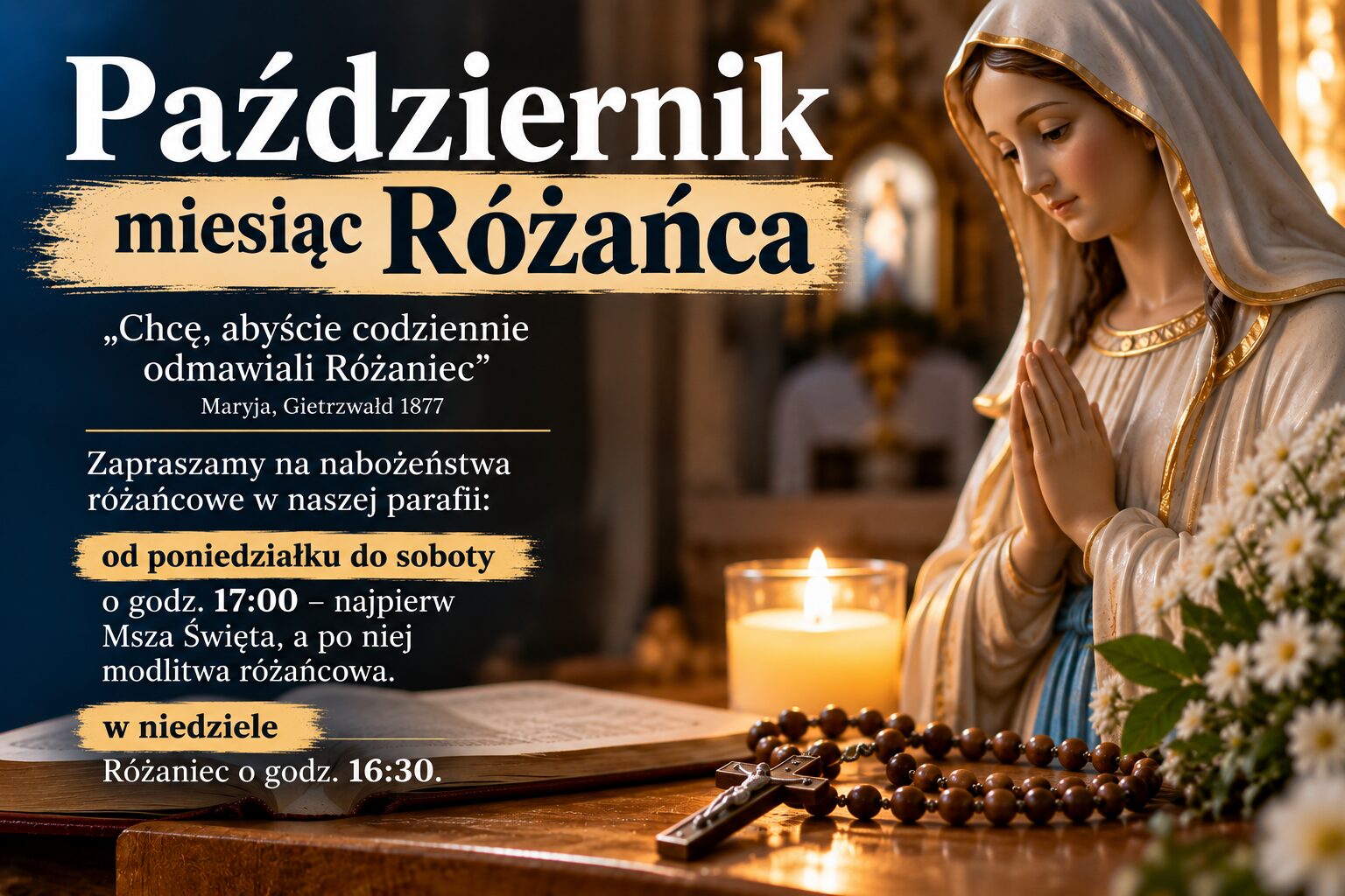 Październik – miesiąc różańca